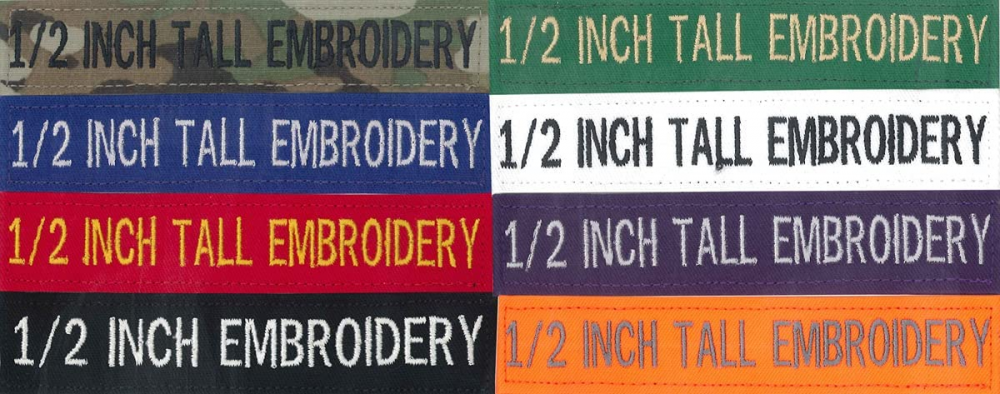 1/2" Embroidered Custom Uniform Name Tapes