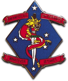1ST BATTALION 4TH MARINE II PIN  