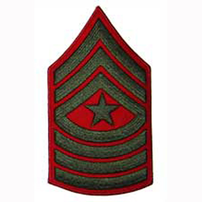 Sergeant Major (E9) - Green/Red  