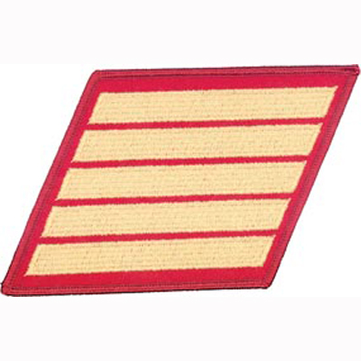 Service Stripes - 5 Strips - Gold/Red  