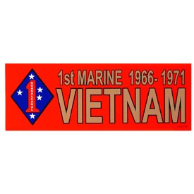 1ST DIVISION MARINE VIETNAM BUMPER STICKER   