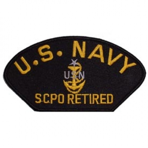 USN SCPO RETIRED HAT PATCH  