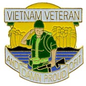 VIETNAM PROUD VET PIN 1"  