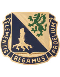 Army Regimental Crest: Chemical - Elementis Regamus Proelium
