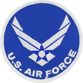 USAF LOGO WINGS ROUND PATCH  