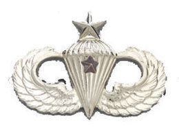 Army Badge: Senior Combat Parachut First Award - No Shine