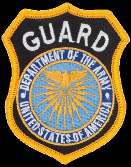 DEPT. OF ARMY GUARD/2 W/VELCRO  