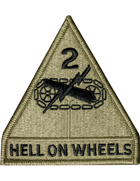 OCP Unit Patch: 2nd Armored Division - With Fastener