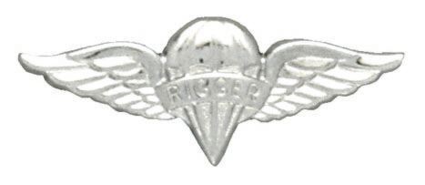 Army Badge: Parachute Rigger  - No Shine
