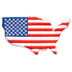 US FLAG MAP DESIGN PATCH  