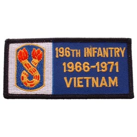 VIETNAM 196TH INF. 1966-1971 PATCH  