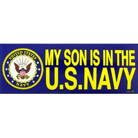 MY SON IS IN THE NAVY BUMPER STICKER  