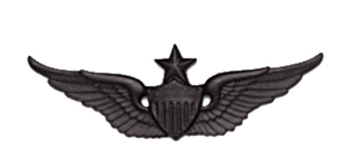 Army Badge: Senior Aviator - Black Metal