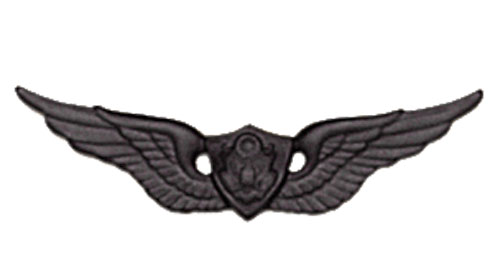 Army Badge: Aircraft Crewman - Black Metal