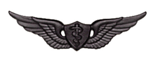 Army Badge: Flight Surgeon - Black Metal
