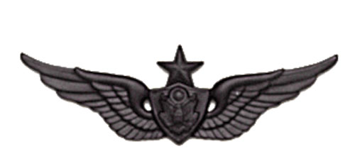 Army Badge: Senior Aircraft Crewman - Black Metal