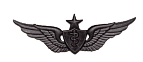 Army Badge: Senior Flight Surgeon - Black Metal