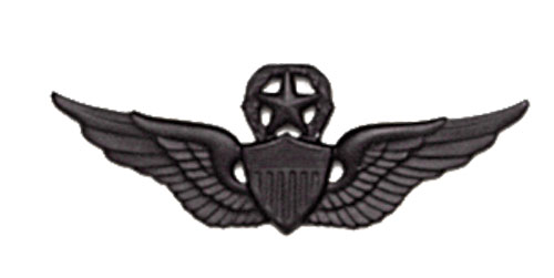 Army Badge: Master Aviator - Black Metal