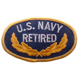 NAVY RETIRED OVAL PATCH  