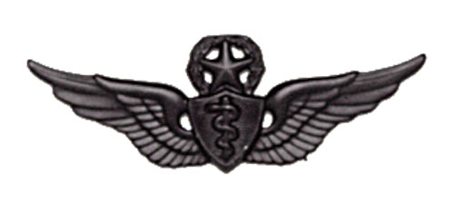 Army Badge: Master Flight Surgeon - Black Metal
