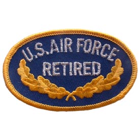 USAF OVAL RETIRED PATCH  