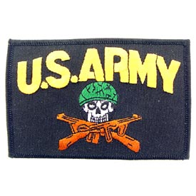 ARMY SKULL WITH RIFLE PATCH  