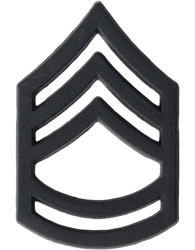 Army Chevron: Sergeant First Class - Black Metal 