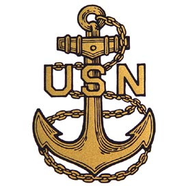 UNITED STATES NAVY ANCHOR INSIDE WINDOW DECAL  