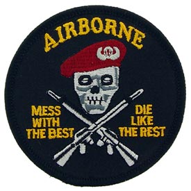 ARMY AIRBORNE MESS WITH THE BEST ROUND PATCH  