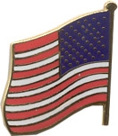 USA FLAG LEFT PIN  - NS4464