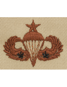 Army Badge: Senior Combat Parachute Second Award - Desert Sew On