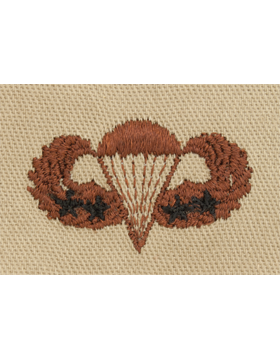 Army Badge: Combat Parachute Fourth Award - Desert Sew On