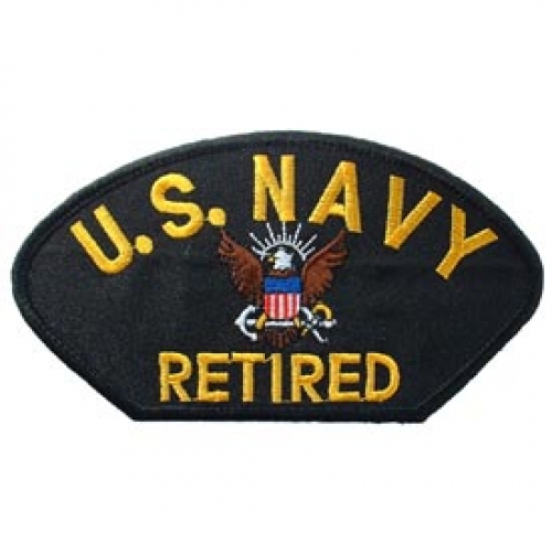US NAVY RETIRED HAT PATCH  