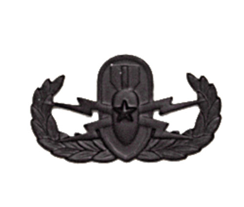 Army Badge: Senior Explosive Ordnance Disposal - Black Metal