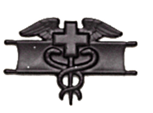 Army Badge: Expert Field Medical - Black Metal   