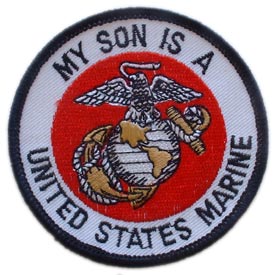USMC LOGO MY SON IS A MARINE PATCH  