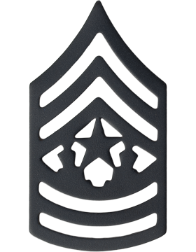Army Chevron: Command Sergeant Major - Black Metal
