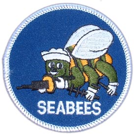 USN SEEBEES WHITE PATCH  