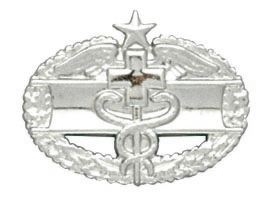 Army Badge: Combat Medical 2nd Award - No Shine  