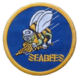 USN SEEBEES GOLD PATCH  