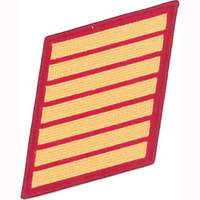 Service Stripes - 7 Strips - Gold/Red  