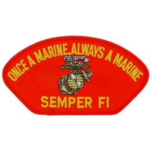 ONCE A MARINE ALWAYS A MARINE HAT PATCH  