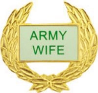 ARMY WIFE WREATH PIN  