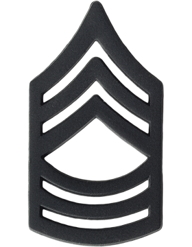   Army Chevron: Master Sergeant - Black Metal