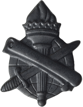 Army Officer Branch Of Service Collar Device: Civil Affairs - Black Metal