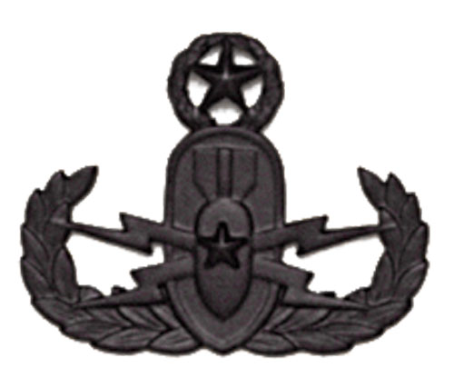 Army Badge: Master Explosive Ordnance Disposal - Black Metal
