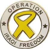 OPERATION IRAQI FREEDOM YL RIB PIN  