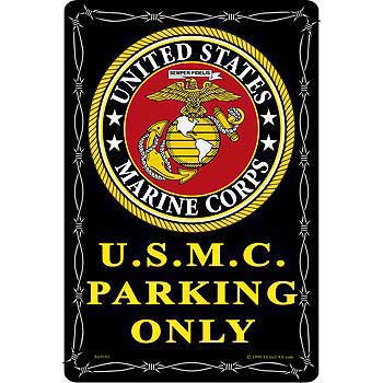 USMC, PARKING ONLY - BLACK  