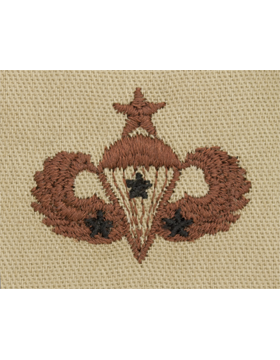 Army Badge: Senior Combat Parachute Third Award - Desert Sew On