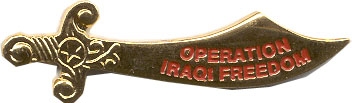OPERATION IRAQI FREEDOM SWORD PIN  